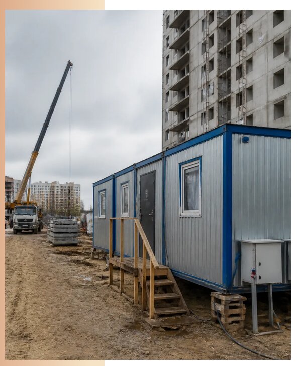 Аренда строительных вагончиков для рабочих в Торжке